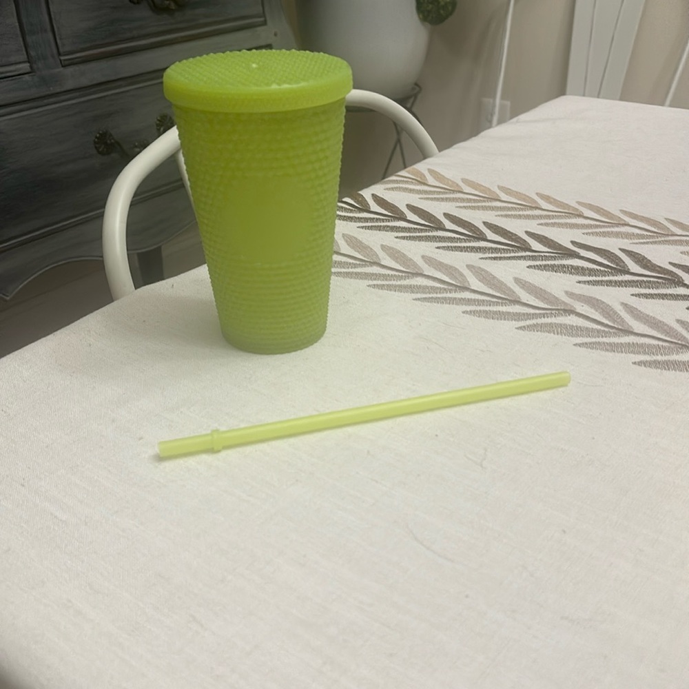 Green glow in the dark Starbucks cup